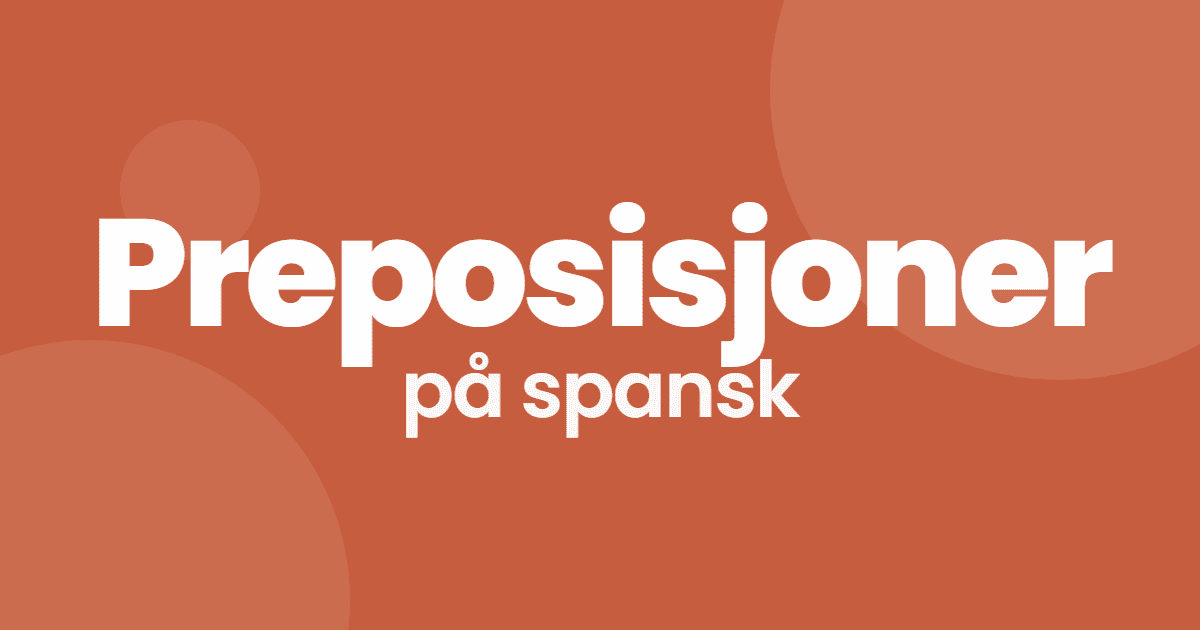Preposisjoner på spansk
