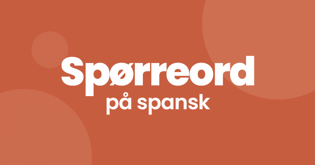 Spørreord på spansk