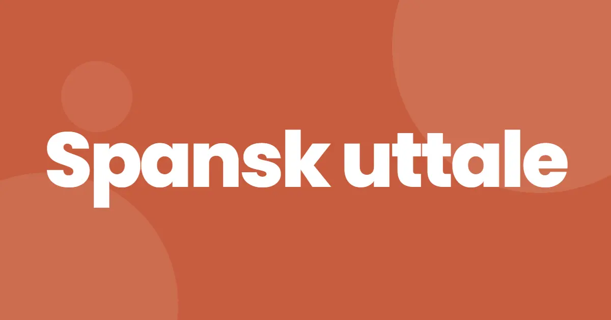 Uttale på spansk