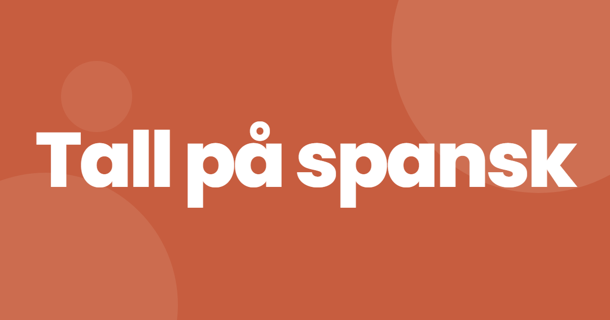 Tall på spansk