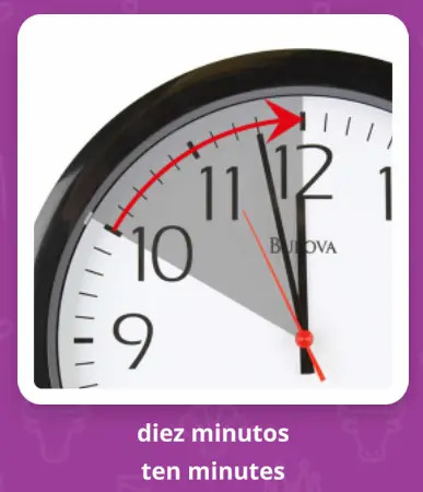 uTalk lærer spansk fra engelsk: diez minutos, ten minutes