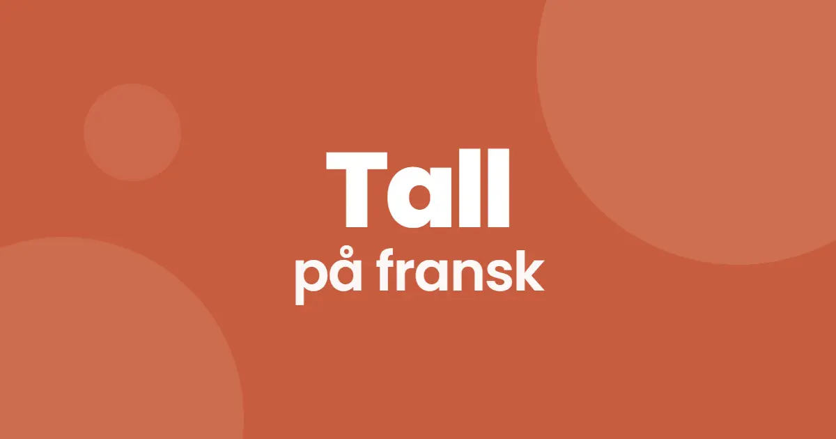 Tall på fransk