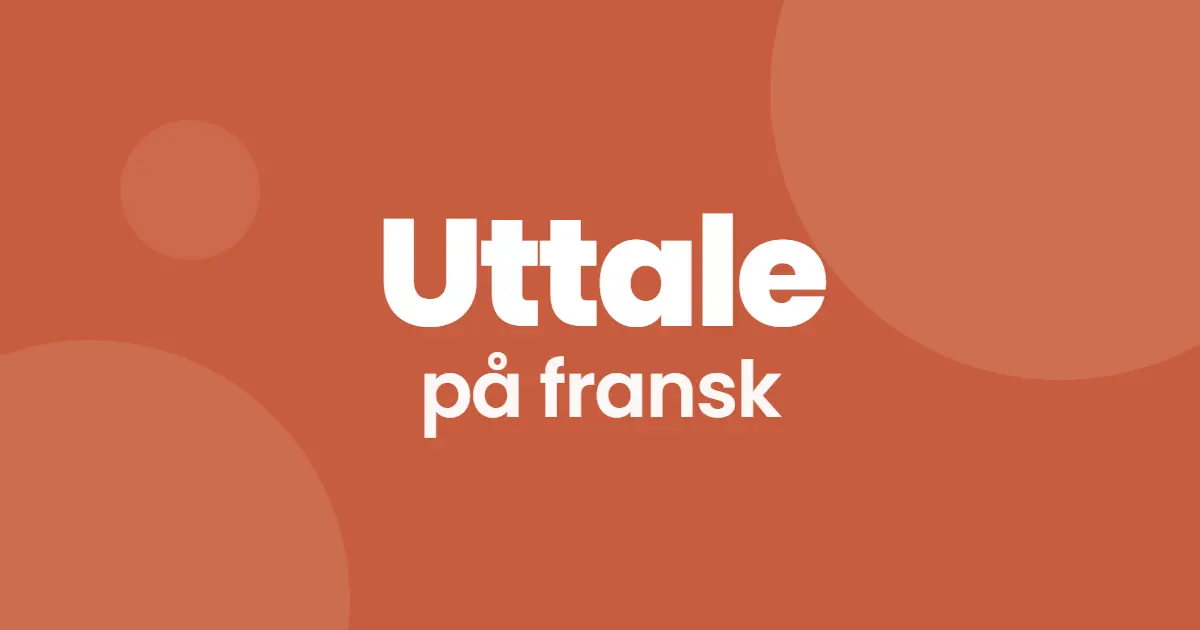 Uttale på fransk
